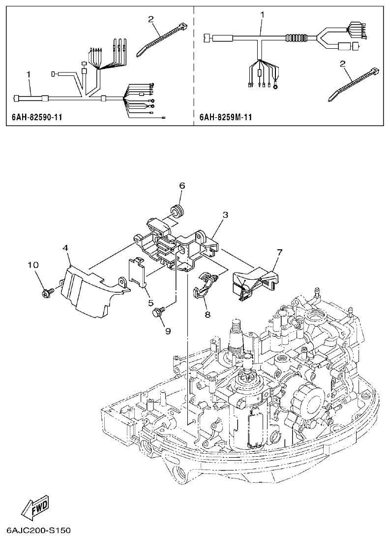 Yamaha F20CMH, F20CE ELECTRICAL 3 parts diagram